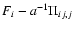 $F_i-a^{-1} \Pi_{ij,j}$