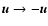 ${\vec{u}}\rightarrow -{\vec{u}}$