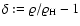 $\delta := \varrho/\varrho_{\rm H} - 1$