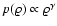 $p(\varrho) \propto \varrho^\gamma$