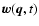${\vec{w}}({\vec{q}},t)$