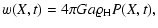 $\displaystyle w (X, t) =
4 \pi G a \varrho_{\rm H} P(X,t),$