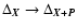 $\Delta_{{\vec{X}}} \rightarrow \Delta_{{\vec{X}}+ {\vec{P}}}$