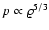 $p \propto \varrho^{5/3}$