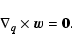 \begin{displaymath}%
\nabla_{\vec{q}}\times {\vec{w}}= {\vec{0}}.
\end{displaymath}