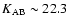 $K_{{\rm AB}}\sim22.3$
