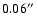 $0.06\hbox{$^{\prime\prime}$ }$