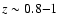 $z \sim 0.8{-}1$