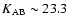 $K_{{\rm AB}}\sim23.3$