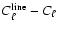 $C_\ell^{\rm line} - C_\ell$