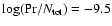 $\log ({\rm Pr}/N_{\rm tot})=-9.5$