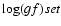 $\log(gf) set$