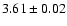 $3.61\pm0.02$
