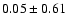 $0.05\pm0.61$