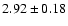 $2.92\pm0.18$