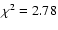 $\chi^2 = 2.78$