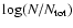 $\log (N/N_{\rm tot})$