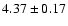 $4.37\pm0.17$