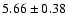 $5.66\pm0.38$