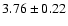$3.76\pm0.22$