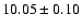 $10.05\pm0.10$