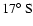 $17\hbox{$^\circ$ }{\rm S}$
