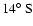 $14\hbox{$^\circ$ }{\rm S}$