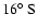 $16\hbox{$^\circ$ }{\rm S}$