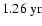 $1.26~{\rm yr}$