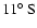 $11\hbox{$^\circ$ }{\rm S}$