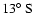 $13\hbox{$^\circ$ }{\rm S}$