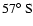 $57\hbox{$^\circ$ }{\rm S}$