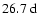 $26.7~{\rm d}$
