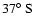 $37\hbox{$^\circ$ }{\rm S}$
