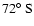 $72\hbox{$^\circ$ }{\rm S}$