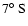 $7\hbox{$^\circ$ }{\rm S}$