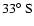 $33\hbox{$^\circ$ }{\rm S}$