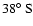 $38\hbox{$^\circ$ }{\rm S}$