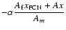 $\displaystyle-\alpha\frac{A_{\rm f}x_{\rm FCN}+Ax}{A_m}$