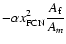 $\displaystyle-\alpha
x_{\rm FCN}^2\frac{A_{\rm f}}{A_m}$