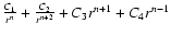 $\frac{C_1}{r^n}+\frac{C_2}{r^{n+2}}+C_3r^{n+1}+C_4r^{n-1}$