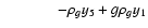 $ \; \;\;\hspace{1cm} -\rho_gy_5+g\rho_gy_1$