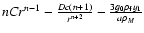 $nCr^{n-1}-\frac{Dc(n+1)}{r^{n+2}}-\frac{3g_0\rho_{\rm f}y_1}{a\rho_M}$