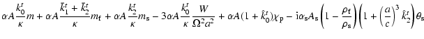 $\displaystyle \alpha A \frac{k_0^t}{\kappa} m + \alpha A
\frac{\bar k_1^t+\bar ...
...\rm s}}\right)\left(1+\left(\frac{a}{c}\right)^3\hat k_2^t\right)\theta_{\rm s}$