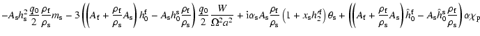 $\displaystyle - A_{\rm s} h_{\rm s}^2\frac{q_0}2\frac{\rho_{\rm f}}{\rho_{\rm s...
... s} \hat h^{\rm s}_0\frac{\rho_{\rm f}}{\rho_{\rm s}}\right)
\alpha\chi_{\rm p}$