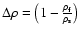 $\Delta\rho=\left(1-\frac{\rho_{\rm f}}{\rho_{\rm s}}\right)$