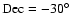 $\rm Dec = -30^\circ$