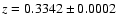 $z = 0.3342 \pm 0.0002$