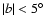 $\vert b\vert < 5{^\circ}$