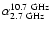 \( \alpha ^{\rm 10.7~GHz}_{\rm 2.7~GHz}\protect \)